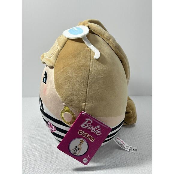 Barbie Cuutopia 10'' Plush with Black & White Striped Swimsuit Outfit HXY25 NWT - Picture 2 of 14